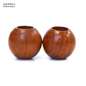 木玉(二段穴タイプ) 2ケセット 大(JTWT-20) | 雑貨 ソーイング 斉藤謠子 手作り 手芸用品 素材 パーツ ボタン ビーズ 木製 巾着 体操着入れ 体操服入れ 体操着袋 体操服袋 入園 入学 幼稚園