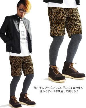 楽天市場 Zulu Rock 豹柄 ショートパンツ ヒョウ柄 レオパード ショートパンツ メンズ 短パン ハーフパンツ レギンス ロック フェス 野外 Quintetto楽天市場店