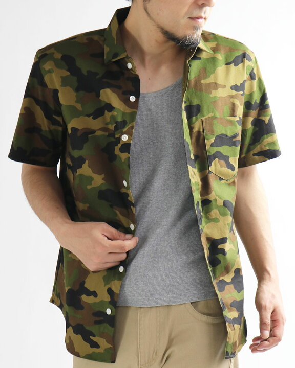 超格安一点 名作 Pheomenon 迷彩 花柄 ミリタリー 半袖シャツ Lサイズ Www Anavara Com