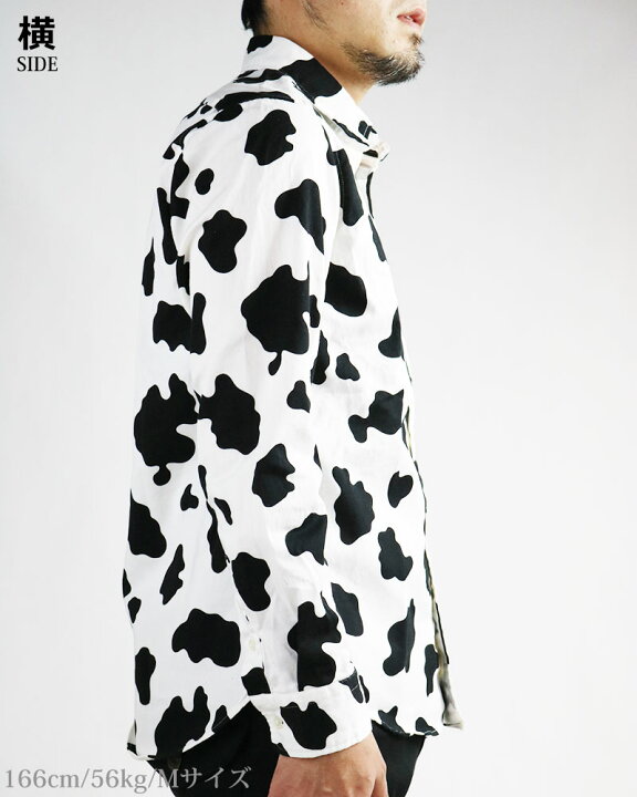 Ciao チャオ イラスト グラフィック ポスター柄 メンズ 日本製 柄シャツ 長袖シャツ 100 本物保証 日本製