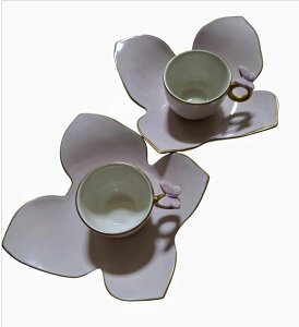 VILLARI 1セット バタフライコーヒーカップソーサーセット ヴィラリ 2セット