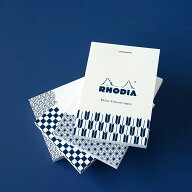 RHODIA 公式 ブロックロディア 吉祥文様 Kissho Monyo 日本限定 No.11 巾着 3冊セット A7 5mm方眼 撥水カ…