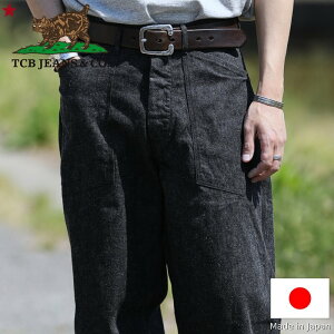 TCB jeans TCB�W�[���Y Catface Trousers 10.2oz Black Denim �L���b�g�t�F�C�X�g���E�U�[�Y �u���b�N�f�j�����グ���� �����Y �A���J�W ���{��