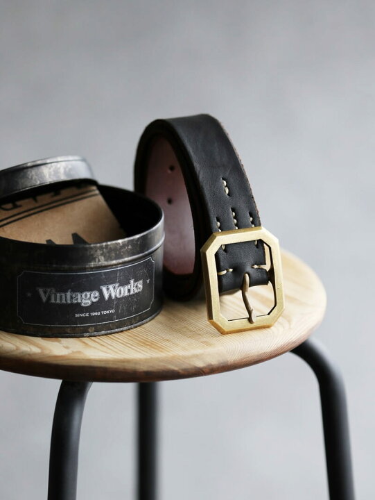 楽天市場】Vintage Works ヴィンテージワークス Leather belt 7Hole 茶 