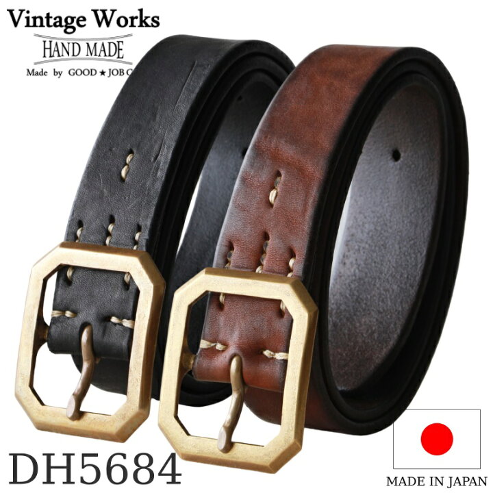 楽天市場】Vintage Works ヴィンテージワークス Leather belt 7Hole  