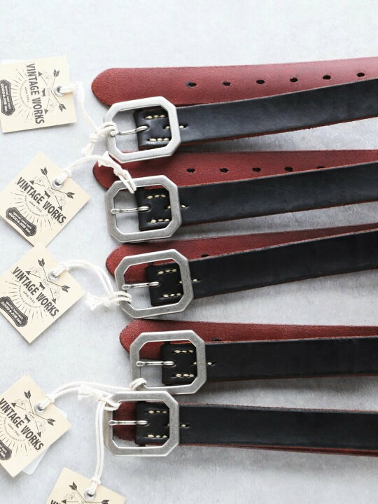 楽天市場】Vintage Works ヴィンテージワークス Leather belt 7Hole 