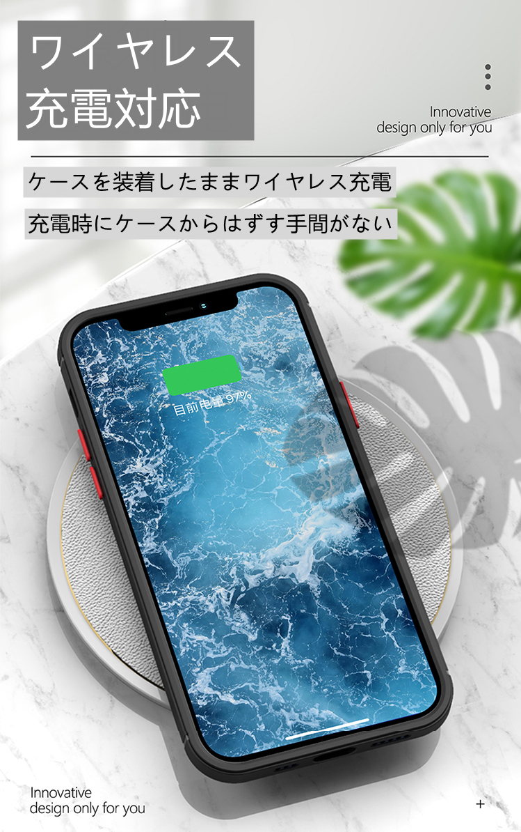 【送料無料】iphone12Mini 用 保護 カバー 側面バンパーTPU 高級感ある背面半透明 マット感 耐衝撃 防振クッション  ストラップホール付き 5.4インチ アイフォン12Mini 用カバー 指紋防止コーティング 黄ばみなし QY_SHOP