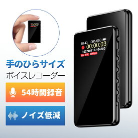 【薄型＆簡単操作】ボイスレコーダー 小型 高性能 小型ボイスレコーダー 集音マイク バレない 録音機 ICレコーダー 54H連続録音 高音質 音声検知 ワンボタン録音 スマホ転送 OTG対応 リピート再生 倍速再生 パスワード保護 簡単操作 ミニ 薄型 mp3プレーヤー 音楽 浮気調査
