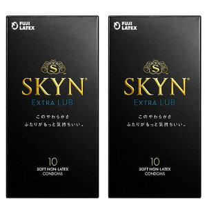 SKYN EXTRA LUB 10�� �R���h�[�� �X�L�� ��D�� �j��������D�p �s�񃉃e�b�N�X 2���Z�b�g