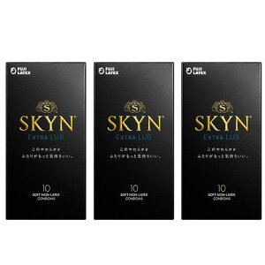 SKYN EXTRA LUB 10�� �R���h�[�� �X�L�� ��D�� �j��������D�p �s�񃉃e�b�N�X 3���Z�b�g