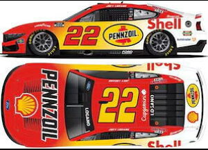 1/64 Action �A�N�V���� Nascar �i�X�J�[ Joey Logano #22 Shell Pennzoil Special 2025 Mustang �t�H�[�h �}�X�^���O �~�j�J�[