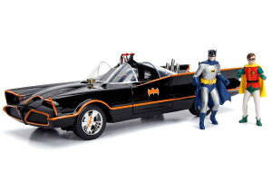 1/18 JADA TOYS BATMAN Classic TV Series BATMOBILE with Die Cast Figures obg[r obg} & r ~jJ[ tBMAt