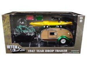 1/24 O[Cg GREENLIGHT 1947 Tear Drop Trailer eBAhbv g[[ with ] Jk[ ~jJ[ A O[}V[
