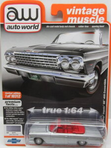 1/64 Auto World 1962 Chevy Impala SS 409 Convertible �V�{���[ �C���p�� �~�j�J�[ �A����