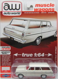 1/64 Auto World 1963 Chevy 2 Nova 400 Wagon シボレー ノバ ワゴン アメ車 ミニカー