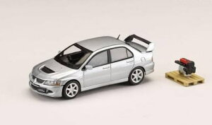 1/64 Hobby Japan �z�r�[�W���p�� Mitsubishi Lancer GSR Evolution VIII with Engine Display Model Cool Silver Metallic �O�H �����T�[ �~�j�J�[