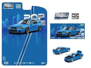 1/64 POP RACE × enigma GT-R BNR32 Blue Nissan �~�j�J�[