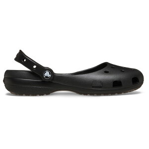 crocs �N���b�N�X �������K�i 211994 ���f�B�[�X �T���_�� Classic Ballet Black ���� �V���[�Y �o���G�t���b�g �q�[���X�g���b�v �y�� ���K �J�W���A�� �t���b�g ���_�� �u���b�N �� �X�^�C���b�V��