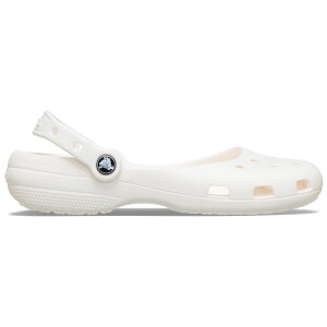 crocs �N���b�N�X �������K�i 211994 ���f�B�[�X �T���_�� Classic Ballet Chalk ���� �V���[�Y �o���G�t���b�g �q�[���X�g���b�v �y�� ���K �J�W���A�� �t���b�g ���_�� �� �z���C�g �X�^�C���b�V��