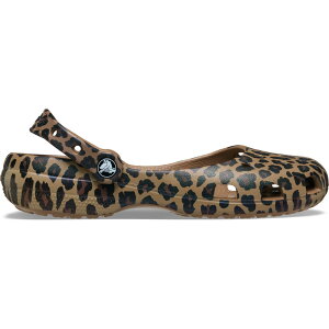crocs �N���b�N�X �������K�i 212478 ���f�B�[�X �T���_�� �A�j�}���� Classic Animal Ballet Sepia/Leopard �o���G�t���b�g �V���[�Y �q�[���X�g���b�v �X�^�C���b�V�� �J�W���A�� ���K ���_�� �y�� �t��