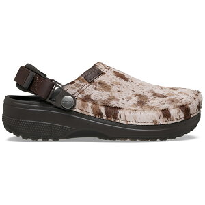 crocs �N���b�N�X �������K�i 214047 ���j�Z�b�N�X �����Y ���f�B�[�X �T���_�� �N���b�O Classic Crafted Pony Hair Clog Espresso �N���t�e�b�h �T�{ �N���b�O �V���[�Y �x�[�V�b�N �l�C �x�[�W�� ���F