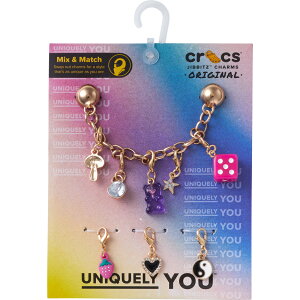 crocs �N���b�N�X �W�r�b�c jibbitz �A�N�Z�T���[ �`���[�� 10012955 Custom Charm Chain 5 Pack 5�Z�b�g �J�X�^�� �`���[�� �`�F�C�� �`�F�[�� �S�[���h