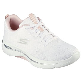 【今ならポイント10倍！】スケッチャーズ 124403-wlpk レディース スニーカー SKECHERS 靴 くつ shoes シューズ Engineered Knit Lace Up　GO WALK ARCH FIT