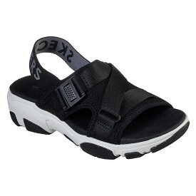 【今ならポイント10倍！】スケッチャーズ 163051-blk レディース SKECHERS サンダル スポサン Cut Out Slingback Sandal ダディー オー - ディブス スポーティーカジュアル スリングバック スライドサンダル ストレッチ生地ヒールバンド ヨガフォーム クッション入り