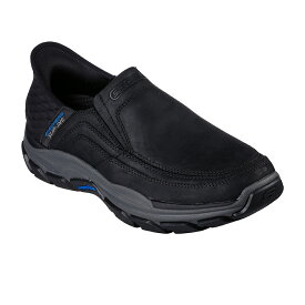 【今ならポイント10倍！】スケッチャーズ 204810-blk メンズ スニーカー SKECHERS スリッポン スリップインズ Slip ins 靴 くつ シューズ レザー 本革 RESPECTED ELGIN エルジン Relaxed Fit Respected ハンズフリー リラックスドフィット 手を使わず履ける