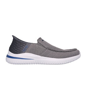 スケッチャーズ 210604-gry メンズ スニーカー SKECHERS スリッポン slip-on スリップインズ Slip-ins 靴 くつ シューズ shoes bungee バンジータイプ DELSON 3.0 - CABRINO テレビCMで話題 手を使わず履ける