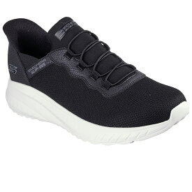 【今ならポイント10倍！】スケッチャーズ 118300-blk メンズ スニーカー SKECHERS 靴 くつ シューズ shoes ボブス bobs スリップインズ Slip-ins Hands Free Sport Squad Chaos Daily Hype ハンズフリー スポート 低反発クッション 手を使わず履ける テレビで話題