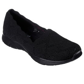 【楽天スーパーSALE★30％OFF】スケッチャーズ 158111-bbk レディース スニーカー SKECHERS くつ 靴 パンプス pumps フラット 仕事 ストレッチ Skechers Seager - My Look シーガー - マイルック Stretch Fit ストレッチフィット アウトレットセール セール