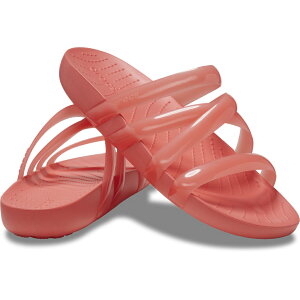 �ySALE��50%OFF�z crocs �N���b�N�X �������K�i 208537 Crocs Splash Glossy Strappy Neon Watermelon 6vt �X�v���b�V�� �O���b�V�[ �X�g���b�s�[ �T���_�� �X�C�J �s���N ���f�B�[�X ���� �g�����h ���z �A�E�g��