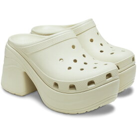 crocs クロックス 国内正規品 208547 Siren Clog Bone 2y2 サイレン クロッグ サンダル サボ つっかけ 厚底 9cmヒール ボーン アイボリー ユニセックス レディース トレンド カジュアル