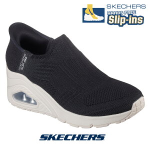 yȂN[|2,000~OFF`ő4,000~OFFIzXPb`[Y fB[X 177523 BLK ubN Xb| SKECHERS jbg q[Xj[J[ XbvCY UNO WEDGE - KICKING KNIT  EFbW X