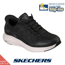 スケッチャーズ レディース 150507 BKRG ブラック/ローズゴールド スニーカー SKECHERS スリップインズ CONTOUR FOAM COZY FIT NATURAL EASE ストレッチレース キルティング スエード エアクールド メモリーフォーム