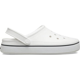 【アウトレット　セール　★50％OFF】　crocs クロックス 国内正規品 208371 Off Court Clog White 100 オフ コート クロッグ サンダル ホワイト 白 ユニセックス メンズ レディース UNISEX 男女兼用 トレンド カジュアル シンプル