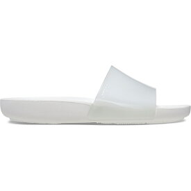 crocs クロックス 国内正規品 208538 Crocs Splash Glossy Slide White 100 スプラッシュ グロッシー スライド サンダル ホワイト 白 レディース 女性 トレンド カジュアル シンプル リカバリー