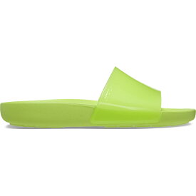 crocs クロックス 国内正規品 208538 Crocs Splash Glossy Slide Limeade 3uh スプラッシュ グロッシー スライド サンダル ライム グリーン レディース 女性 トレンド カジュアル シンプル