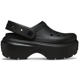 crocs クロックス 国内正規品 209347 Stomp Clog Black 001 ストンプ クロッグ サンダル 厚底 ブラック 黒 ユニセックス メンズ レディース UNISEX 男女兼用 トレンド カジュアル シンプル