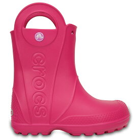 【セール★50％OFF】crocs クロックス 国内正規品 12803 Rain Boot Kids Candy Pink(6x0) レインブーツ キッズ ピンク 長靴 子供 こども 男の子 女の子 レインシューズ 軽い 軽量 無地 半額