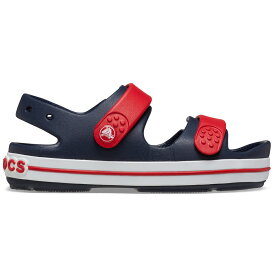 crocs クロックス 国内正規品 209423 Crocband Cruiser Sandal K Navy/Varsity Red(4ot) キッズ クロックバンド クルーザー サンダル キッズ 子供 こども 男の子 女の子