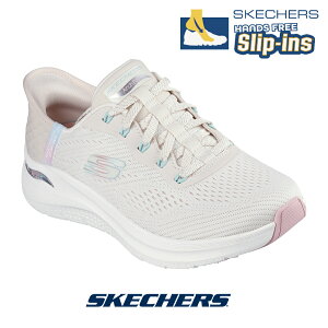 【今ならクーポンで1,500円OFF〜最大4,000円OFF!】スケッチャーズ レディース スリップインズ SKECHERS 150066-ntpk スニーカー スリッポン 紐靴 レースアップ アーチフィット 2.0 イージー シック ARCH