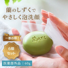 【お得な6個セット】薬用石けん「蘭のしずく」60g×6個 | 国産 乾燥 しっとり 泡 医薬部外品 石けん 石鹸 洗顔 せっけん 薬用 敏感肌 毛穴 固形 乾燥肌 混合肌 もっちり にきび ニキビ 洗顔料 石鹸 肌あれ 洗顔フォーム 脂性肌 洗顔石けん 泡洗顔 洗顔石鹸 泡立て ツルツル