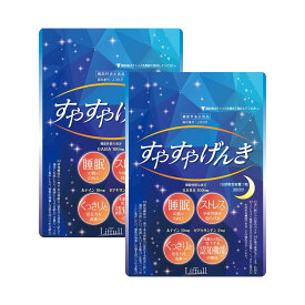 すやすやげんき 機能性表示食品 60粒 60日分 2袋 サプリ GABA ルテイン ゼアキサンチン サプリメント 睡眠 ストレス 認知機能 疲労感