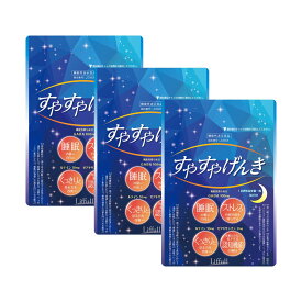 すやすやげんき 機能性表示食品 90粒 90日分 3袋 サプリ GABA ルテイン ゼアキサンチン サプリメント 睡眠 ストレス 認知機能 疲労感