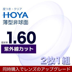 New open レンズ交換送料無料【HOYA】屈折率1.60 紫外線カット 薄型非球面レンズ