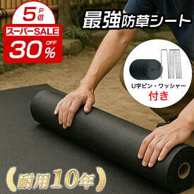 スーパーSALE先行販売30%OFF★10年耐久★防草シート1x10m 雑草対策 ぼうそうシート 防草シート ピン 除草シート 不織布 防草シート 高透水 高耐久 高密度 防草しーと 厚手 雑草防止シート 工事用 園芸用 人工芝下 農業 園芸 家庭菜園 ガーデニング
