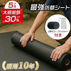 大感謝祭先行販売30%OFF★10年耐久★防草シート1x10m 雑草対策 ぼうそうシート 防草シート ピン 除草シート 不織布 防草シート 高透水 高耐久 高密度 防草しーと 厚手 雑草防止シート 工事用 園芸用 人工芝下 農業 園芸 家庭菜園 ガーデニング