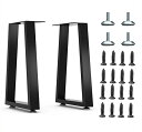 テーブル 脚 パーツ DIY テーブル脚 2本セット高さ40cm、60cm アイアン脚 黒 ブラック 鉄脚 スチール脚 取り替え脚自…